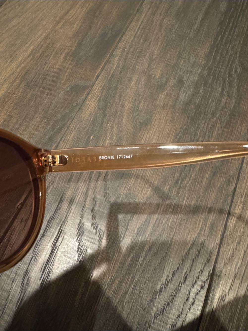 Seafolly Blush Pink Round Sunglasses with Brown Gradient Lenses - Picture 4 of 4